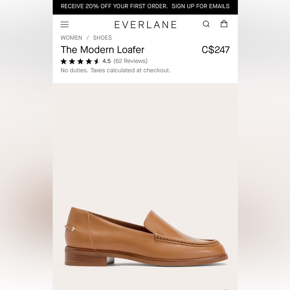 Everlane Classic Brown Loafers